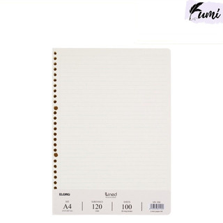 Ruột sổ còng kẻ ngang A4 120/76 - 100 tờ (200 trang) Giấy Refill  KLONG MS 558