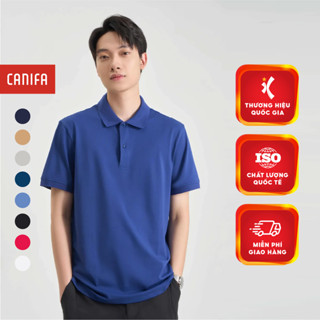 Áo polo nam CANIFA MEN cổ bẻ cộc tay dáng basic 8TP24A003