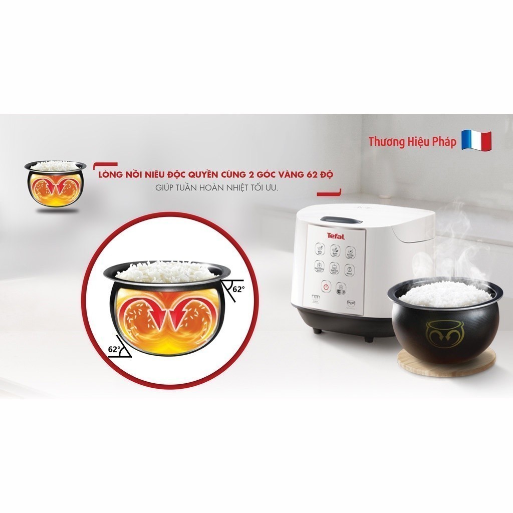 Nồi cơm điện tử Tefal 1.8 lít RK732168 - Công suất 750W | BigBuy360 - bigbuy360.vn
