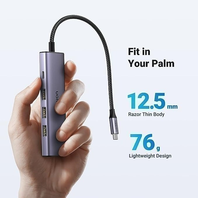 Hub chuyển đổi Type C Ugreen 5 in 1 | Vỏ nhôm cao cấp | Truyền tải nhanh chóng | BH 18 tháng 1 đổi 1 | 15596 15597 15495 | BigBuy360 - bigbuy360.vn