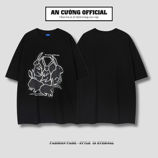 Áo thun nam unisex form rộng cao cấp tay lỡ cổ tròn chất cotton dày dặn thoáng mát - An Cường Official 19