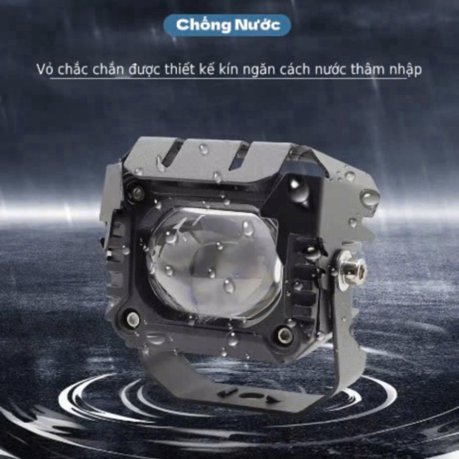 Đèn LED Hỗ Trợ Sáng F32X ZEDLIGHT - 45W 12.24V Ánh Sáng Vàng Trắng Lắp Được Cho Ô Tô, Xe Máy Chống N