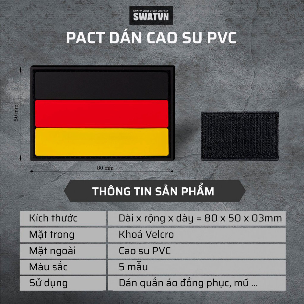 Patch cao su dán áo, miếng dán velcro chất liệu cao su, patch dán đồng phục, áo, balo (mặt gai)