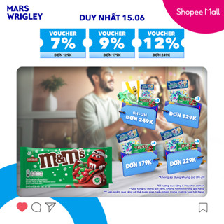 Kẹo Sô Cô La Sữa M&M'S 30g phiên bản Noel màu xanh lá