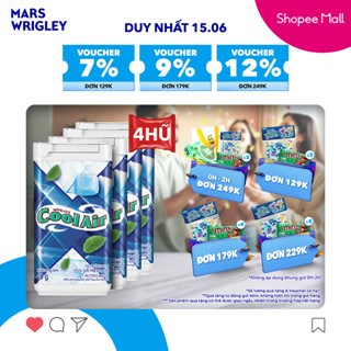 Combo 4 Kẹo Sing-Gum Cool Air Fresh Cube - Hương Bạc Hà 40g