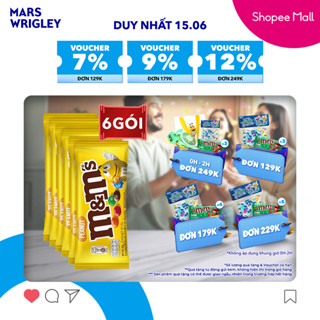Combo 6 gói Kẹo Sô Cô La Nhân Đậu Phộng M&M'S 37g