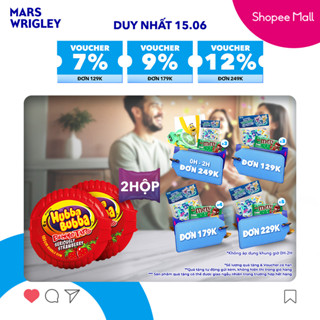 Combo 2 hộp kẹo Sing-gum Hubba Bubba vị dâu tây