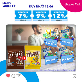 Combo 2 gói kẹo Sô Cô La sữa & Đậu phộng M&M's gói 90g