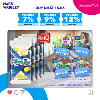 Combo 4 Kẹo Sing-Gum Cool Air Fresh Cube - Hương Chanh 40g