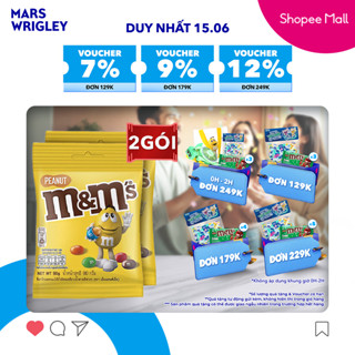 Combo 2 gói kẹo Sô Cô La đậu phộng M&M'S gói 90g