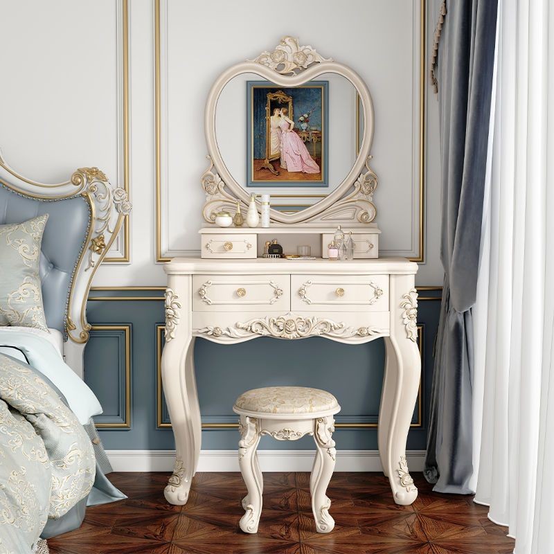 Bàn trang điểm phong cách châu Âu mới, bàn trang điểm đơn giản, bàn trang điểm internet nổi tiếng in