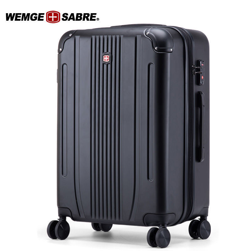 Vali khung nhôm Swiss Army Knife, vali xe đẩy nam, vali du lịch bánh xe đa năng, vali da nữ có hộp m