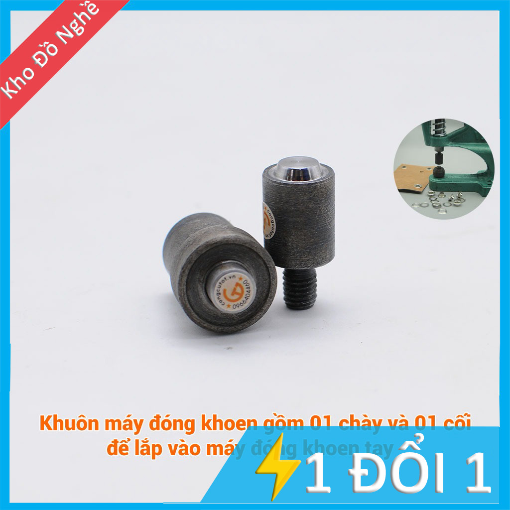 Bộ cối / Khuôn máy đóng khoen mắt cáo, ore 10mm dùng cho máy đóng khoen