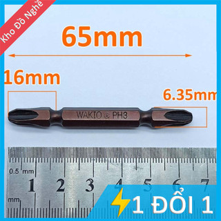Mũi bắt vít 2 đầu PH3 Wakio dài 65mm