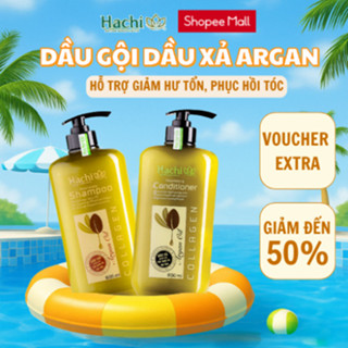 Dầu Gội, Xả chiết xuất Argan dành cho tóc khô xơ, hư tổn Hachi Nourishing