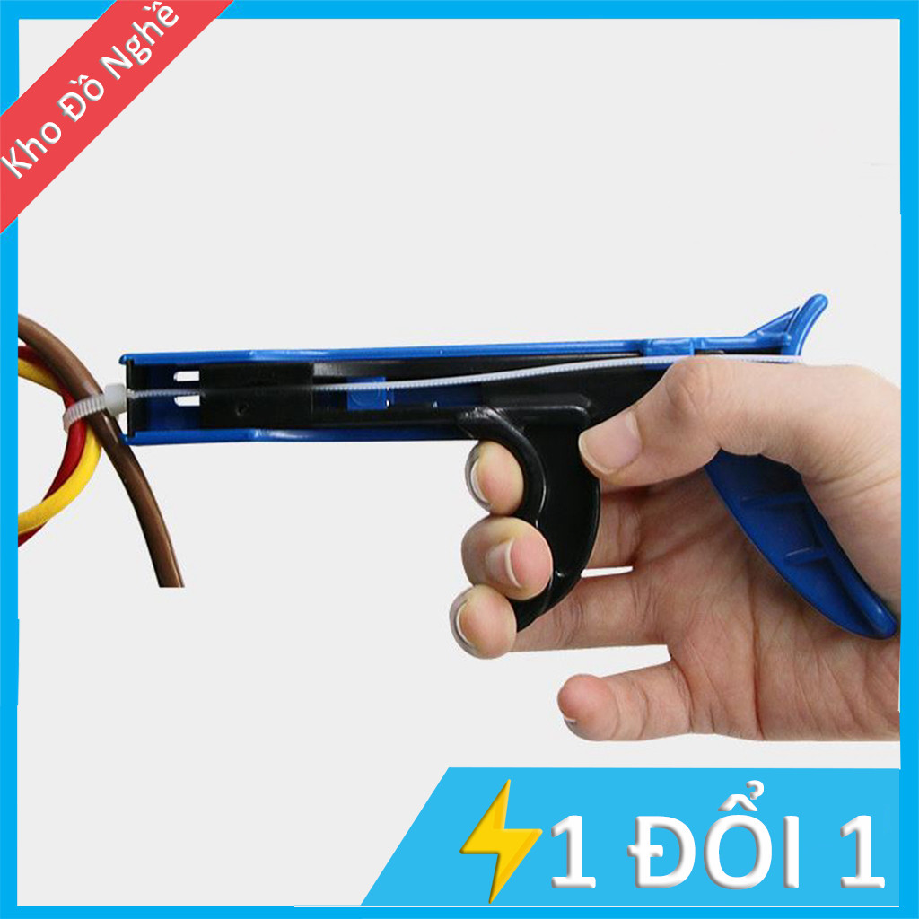 Súng rút, dụng cụ thắt dây thít nhựa tự động TG-100 TIEGUN và Túi 100c Dây rút nhựa trắng cỡ lớn