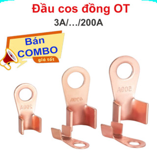 [Giảm ngay 20%][Combo giá sỉ] Đầu Cos đồng OT, cos bấm bình acquy, đầu nối dây điện bằng đồng chất lượng cao