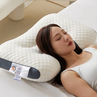 Gối Ngủ PTLUXURY Chống Đau Cổ Vai Gáy Dệt Kim Lõi Bông Xơ Cao Cấp