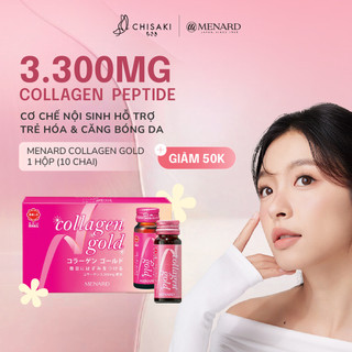  Collagen nước uống Menard hỗ trợ dưỡng da căng mọng ngăn lão hóa Collagen Gold Menard - 10 lọ 30ml 