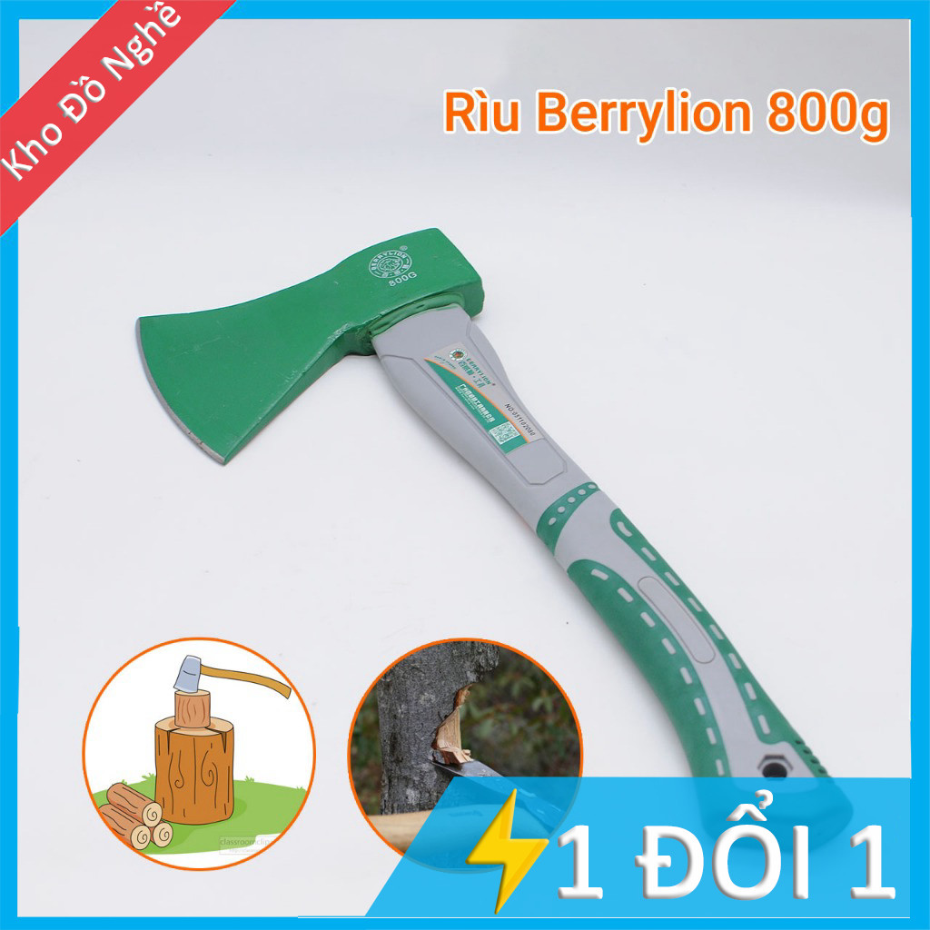 Búa đẽo Berrylion 800g và 1000g - Búa rìu bổ củi, búa rìu cầm tay, búa rìu đa năng