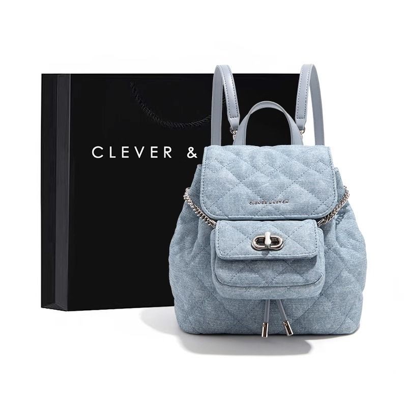 Clever&Ketch Túi xách vai đôi kiểu Chanel cho phụ nữ2025Ba lô nhỏ đa năng mới cho phụ nữ đi làm