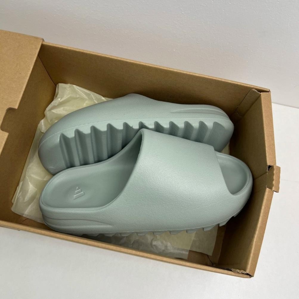 Dép yz slide xanh đá bản vân nhám nam nữ, Dép bánh mì Yeezy slide đủ size nam nữ