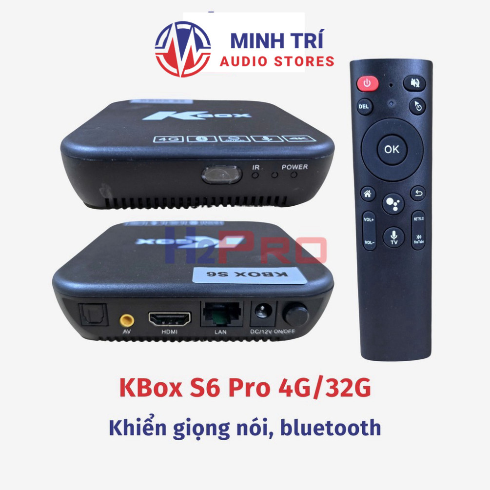 Android Tivi Box KBOX S6 – 4G+32G, 300+ Kênh Miễn Phí, Youtube Không Quảng Cáo, Bluetooth, Hỗ Trợ 8K