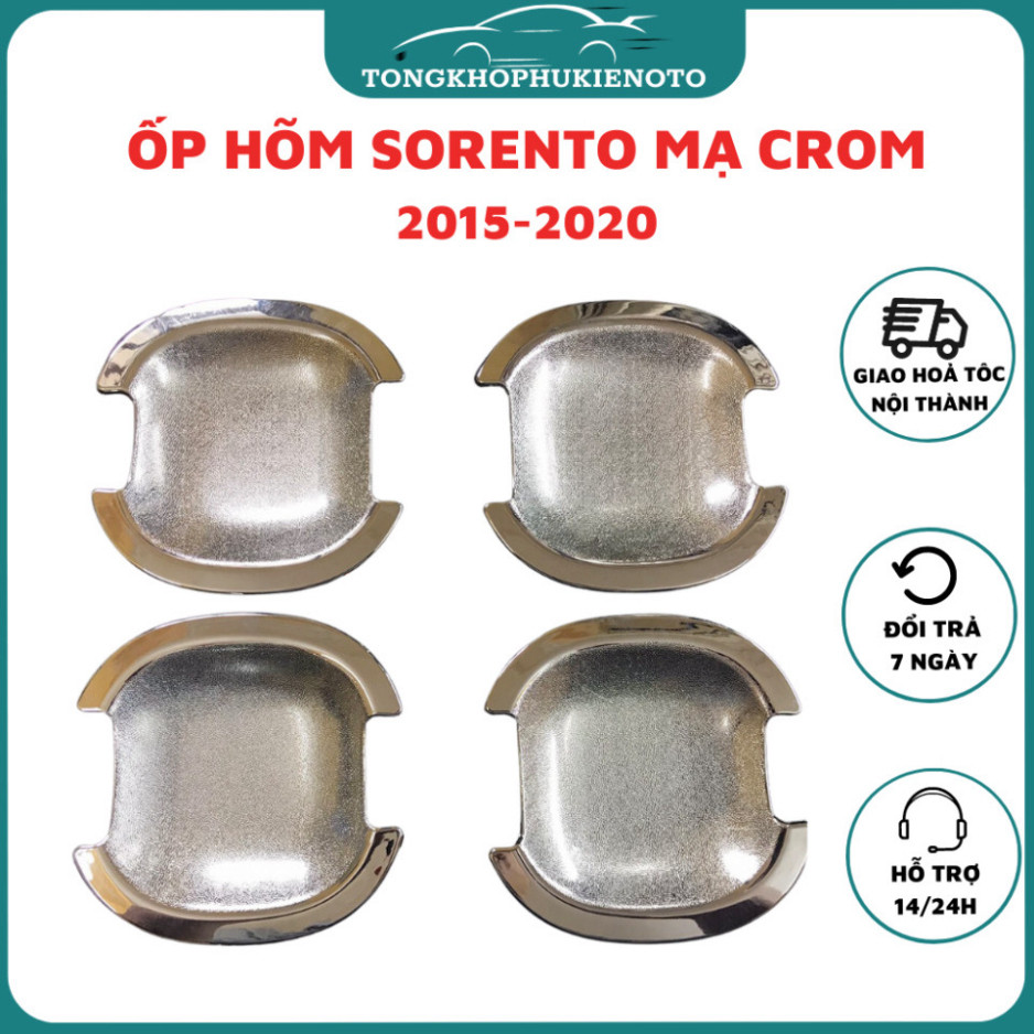 Ốp Hõm Cửa Xe Kia Sorento 2015-2020 mạ crom cao cấp