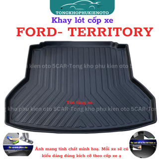 Khay Lót Cốp Xe Ford Territory 2022 - 2025 Nhựa Dẻo Đàn Hồi, Chống Nước, Chống bụi bẩn, Dễ Vệ Sinh,Vừa khít form xe