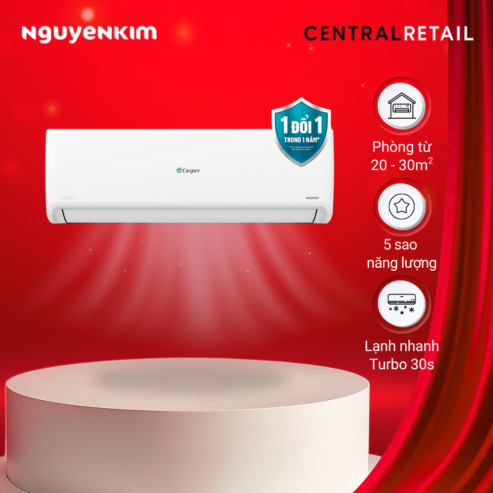 [Lắp đặt 0đ] Máy lạnh Casper Inverter 2 HP GC-18IS33