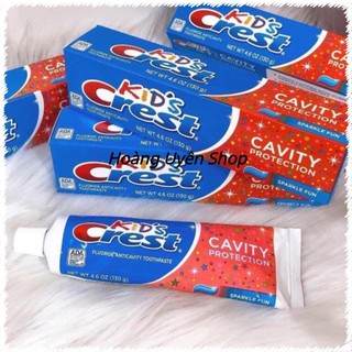   Tuýp lớn 130g  Kem Đánh Răng Crest Kid’s của Mỹ -Kem Đánh Răng Trẻ Em 