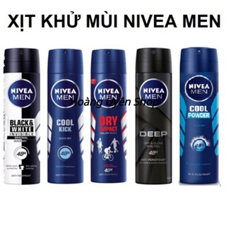 Xịt Khử Mùi Nivea Men Black & White Chai 150 ML