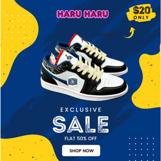 Giày Thể Thao JD Đen Sashiko, Giày Sneaker JD1 Blue Sashiko Phối Đồ Phong Cách Hot Trend Giới Trẻ