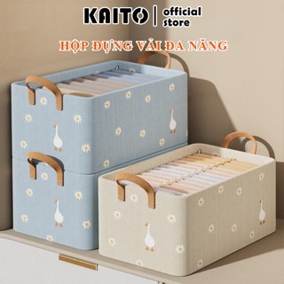 Hộp Đựng Quần Áo Có Quai Xách 47x28x20cm - Giỏ Gấp Gọn Thông Minh, Ngăn Tủ Đa Năng Dành Cho Tủ Nhỏ