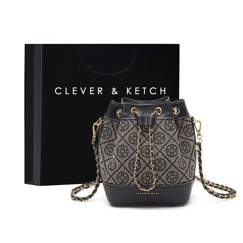 Clever&Ketch Túi Bucket sang trọng cho phụ nữ, túi đeo chéo thời trang đa năng