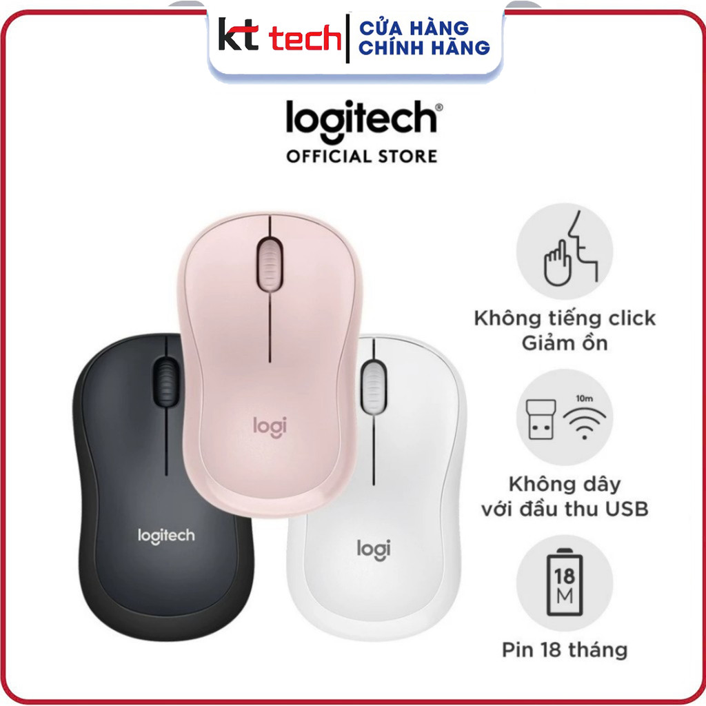 Chuột Không Dây LOGITECH M220 - Có Công Tắc On/Off - Độ Nhạy Cao - Tặng Kèm Pin [ MÀU NGẪU NHIÊN] | BigBuy360 - bigbuy360.vn