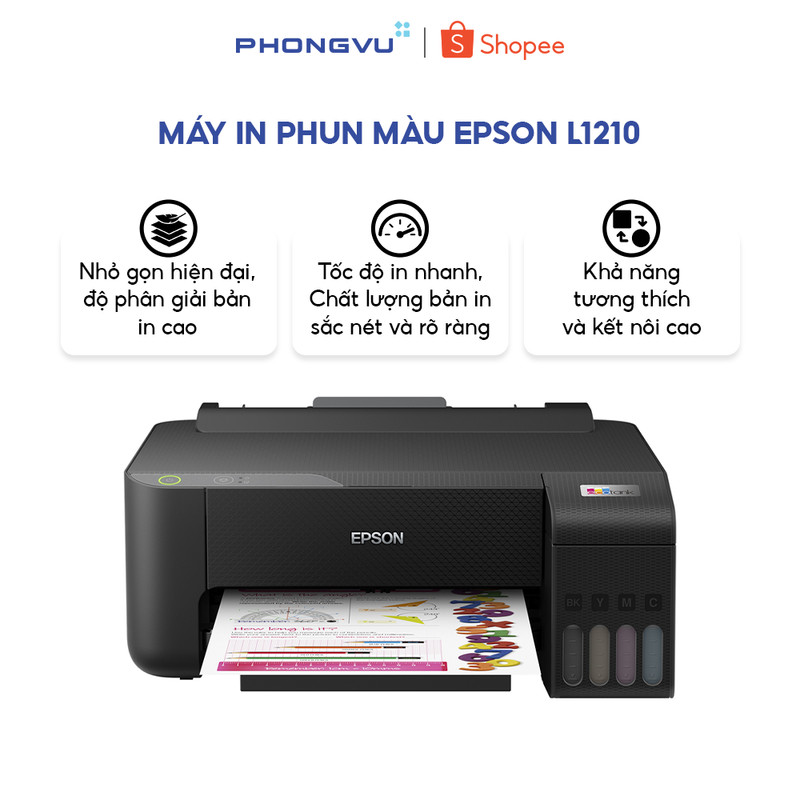 Máy in phun màu Epson L1210 - Bảo hành 24 tháng