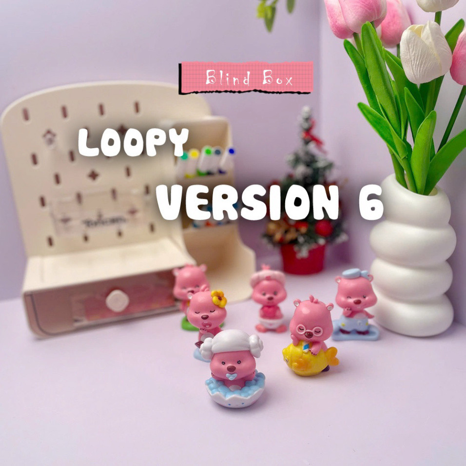 [UB] (Version 6) Bộ mô hình hoạt hình Chú Hải Ly Loopy - Chủ đề Hè Viber tắm biển cùng Loopy (Blindb