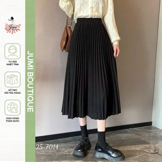  Chân váy công sở nữ vải cotton lạnh dập pli dáng xòe style Hàn Quốc duyên dáng - V021 Jumi 
