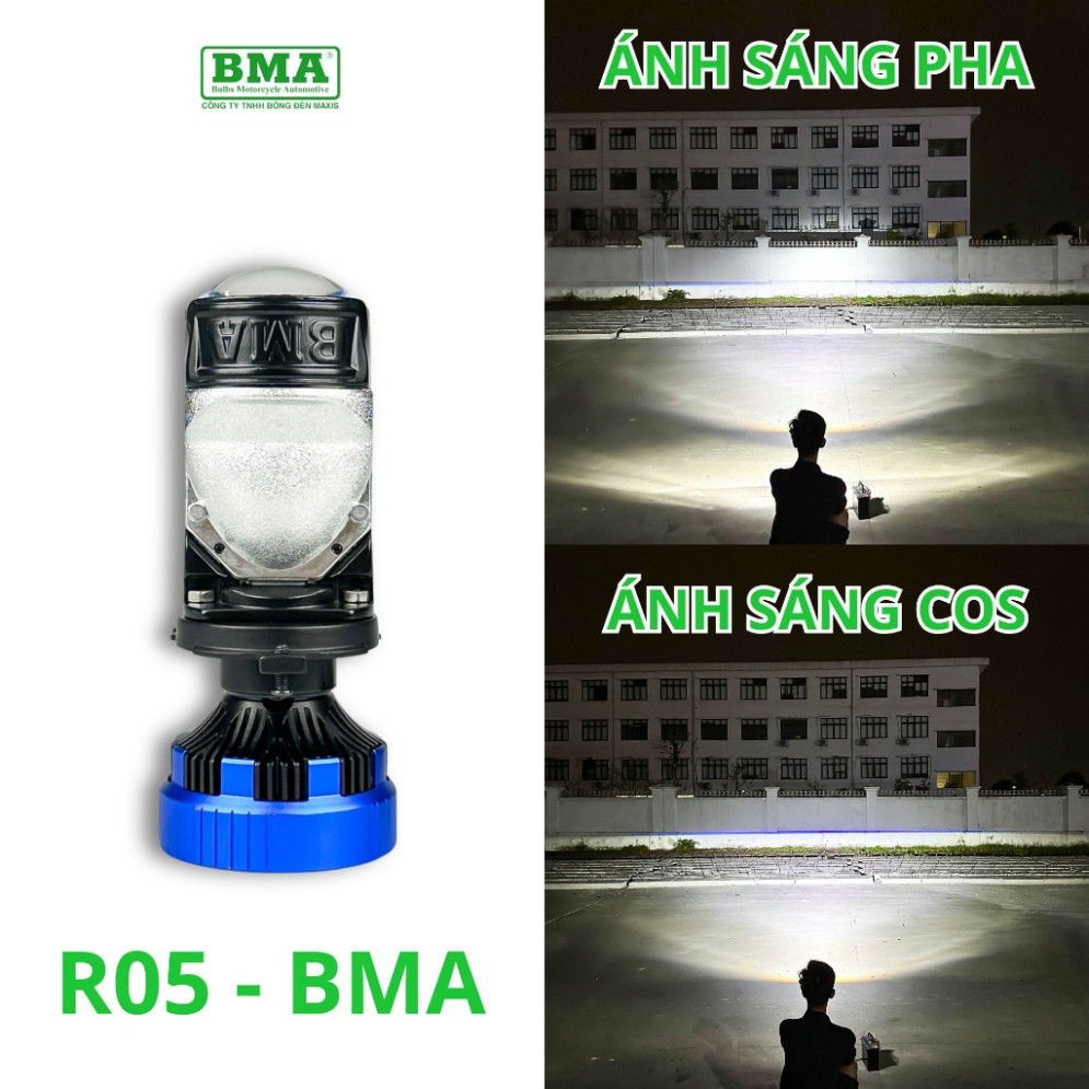 Đèn Pha LED Bi Cầu R05 BMA - 120W, Đèn Pha Chuyên Dụng Cho Ô Tô & Xe Máy - Bảo Hành 2 Năm Cao Cấp