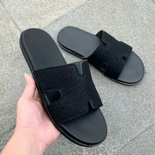  Dép HM Dép nam quai ngang chữ H Quai da sít đế bằng cao su hàng tại xưởng DéP Boy Phố 