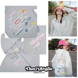 Áo khoác Hoodie zip vải chân cua SOUL NOTES THOXRI