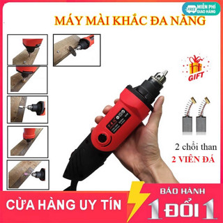 Máy mài khuôn mini cầm tay 500W đa năng nhỏ gọn - Kèm 2 chổi than và 2 viên đá chất lượng cao.