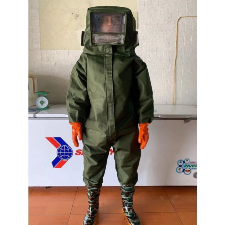 ```Bộ Đồ Bảo Hộ Bắt Ong Đất, Ong Khoái, Ong Bò Vẽ Vải Dù Chất Lượng SB19 An Toàn Kháng Nước```