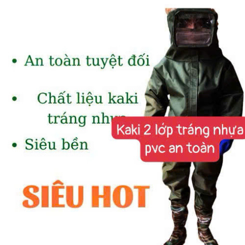 [Bộ đồ bảo hộ bắt ong kaki cao cấp] - Chuyên dụng, chắc chắn, phù hợp bắt mọi loại ong với chất liệu