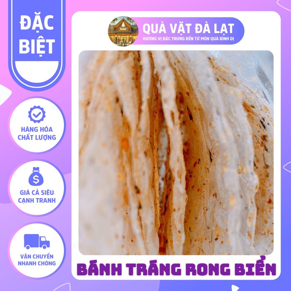 (ĂN CHAY ĐƯỢC) BÁNH TRÁNG TRỘN SẴN RONG BIỂN CHÁY TỎI + SA TẾ - QUÀ VẶT ĐÀ LẠT