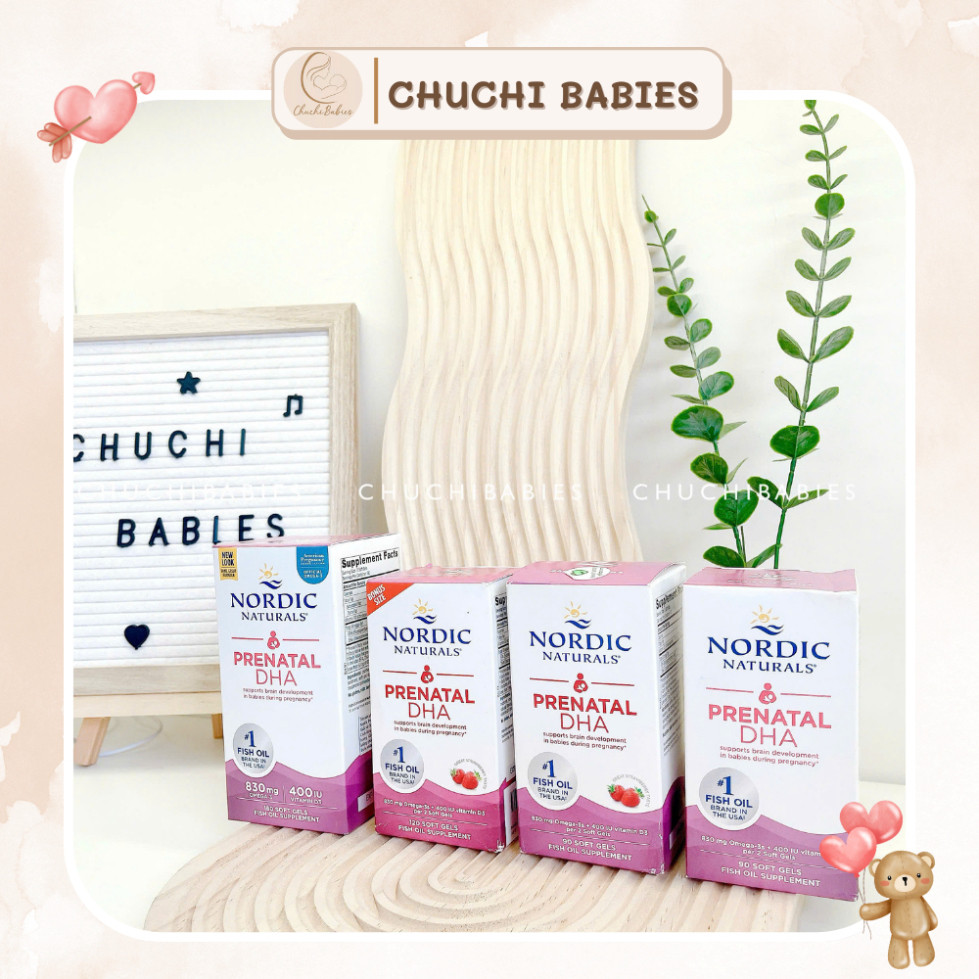 DHA cho bà bầu Nordic Naturhals Prenatal DHA phát triển trí não ở trẻ sơ sinh trong thời mang thai