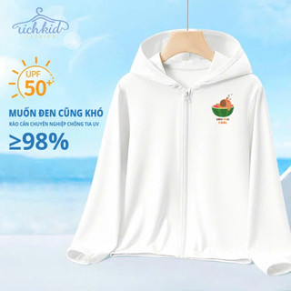 Áo chống nắng trẻ em Richkid in hình Capybara 8, chất liệu vải Ice Text thông thoáng, làm mát tức thì và chống tia UV. R