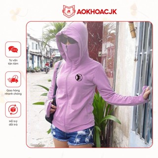  Áo khoác nữ chống nắng 3 trong 1 vải thun da cá cao cấp có khẩu trang & xỏ ngón tiện lợi  Miễn Ship  