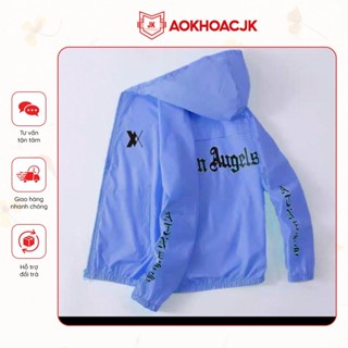 Áo khoác dù nhẹ nam nữ 2 lớp in Augels thời trang, có túi trong, form đẹp, chống nắng giữ ấm